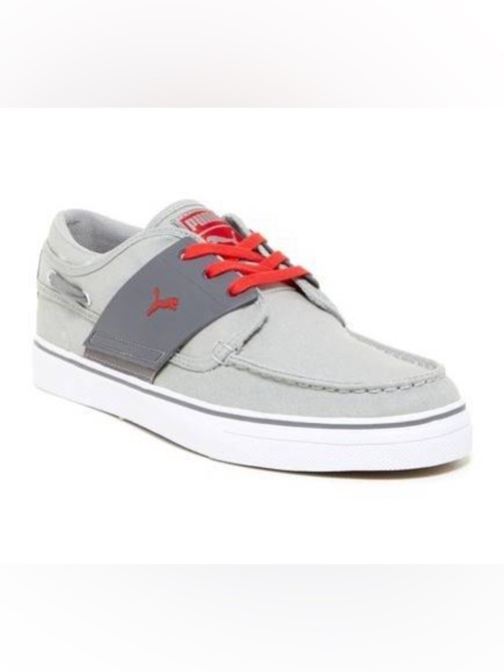 PUMA El Harbor Canvas Sneaker Men's size 9 gray/red